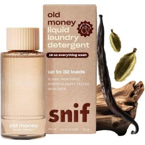 image:imageSnif Sweet Ash Laundry Detergent Low Key Sweet and Earthy Scent 64 Loads NonIrritating to Skin Clean NonToxic Vegan Cruelty Free 32ozOld Money