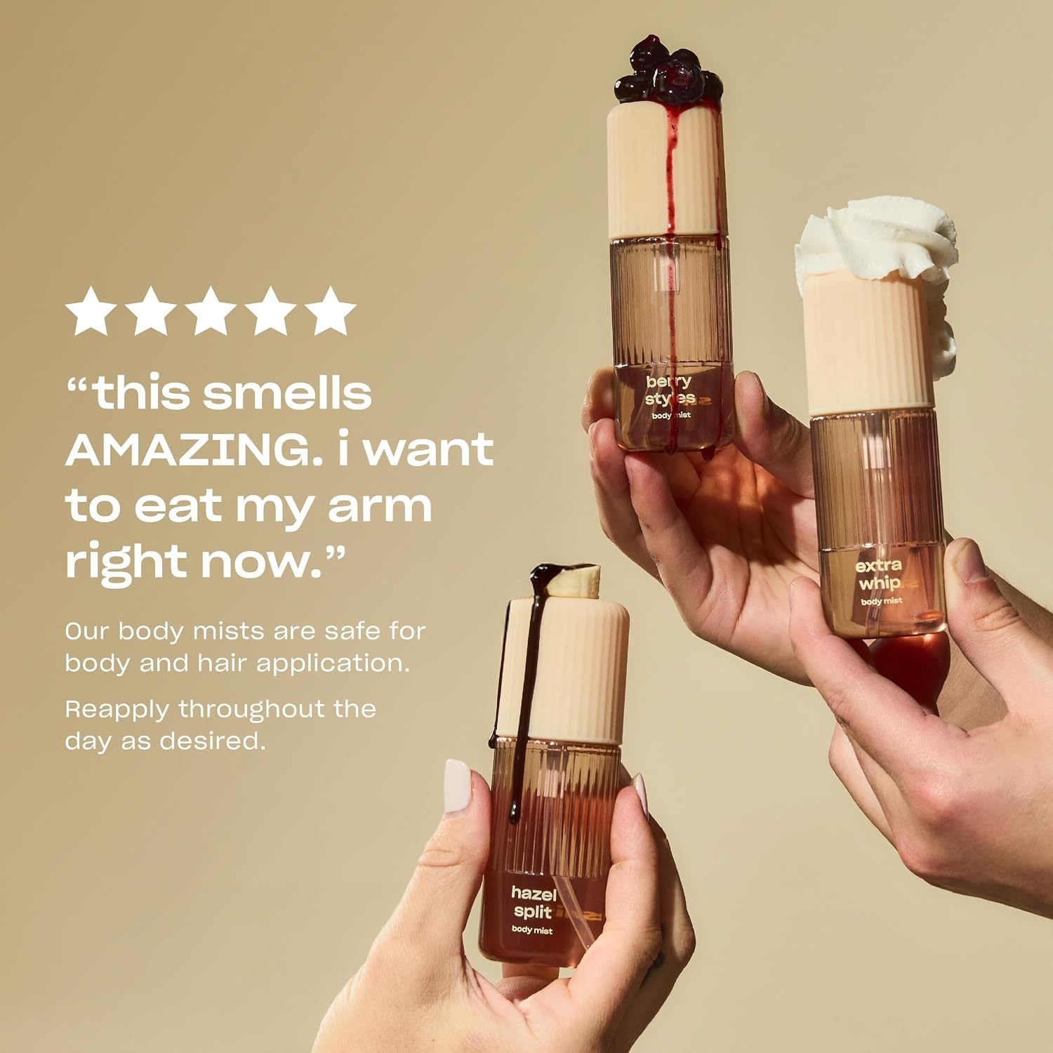 image:imageSnif Crunch Time Body Mist 25oz Warm Gourmand Hair Perfume amp Body Spray Cinnamon Brown Sugar amp Butter Long Lasting Fragrance Mist Clean Vegan Cruelty FreeThe Toppings Collection